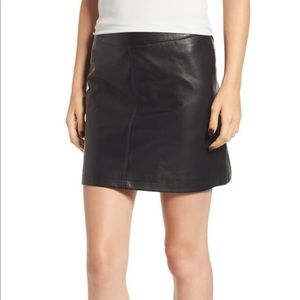 Cupcakes & cashmere Leather miniskirt